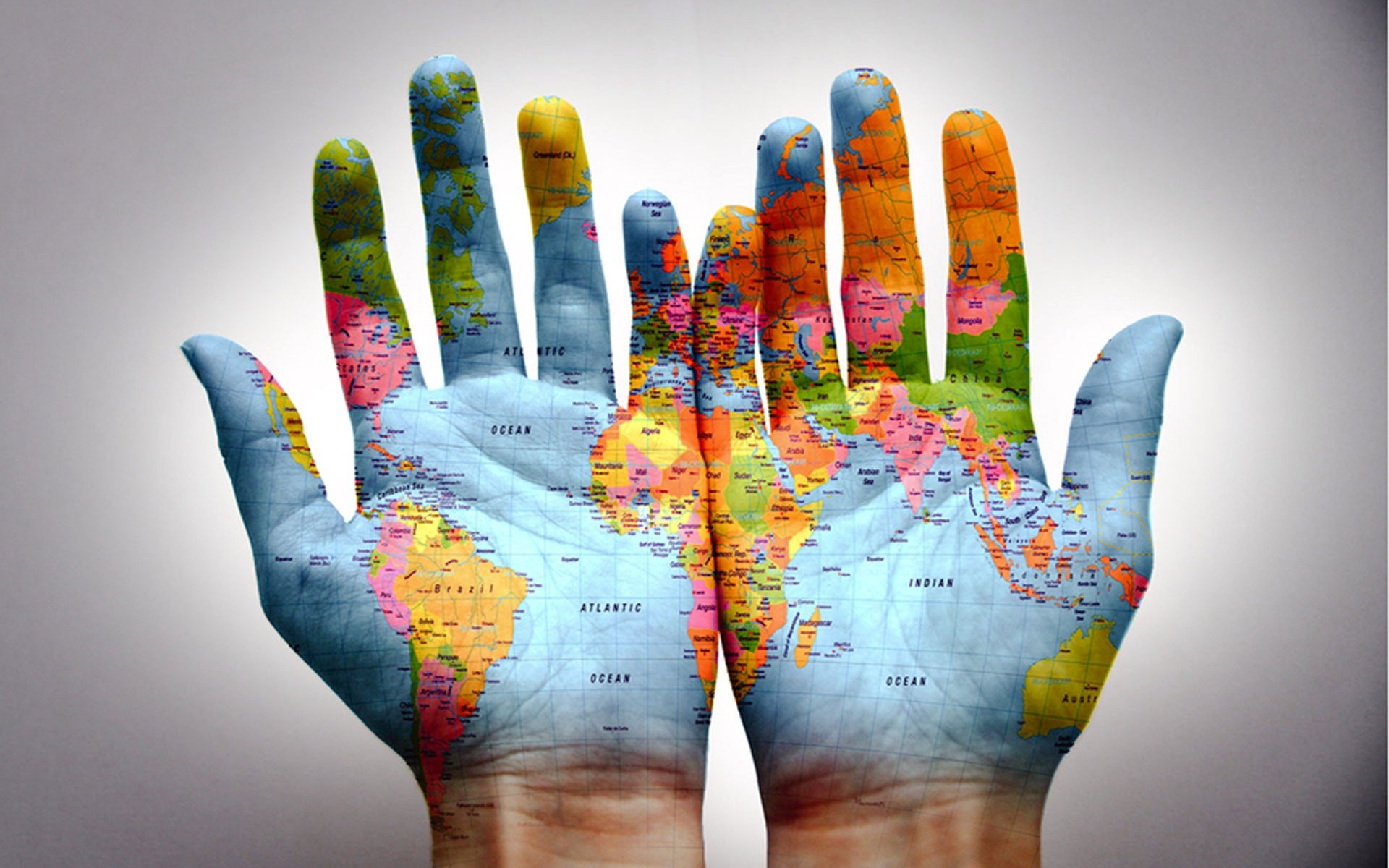 Hands World Map